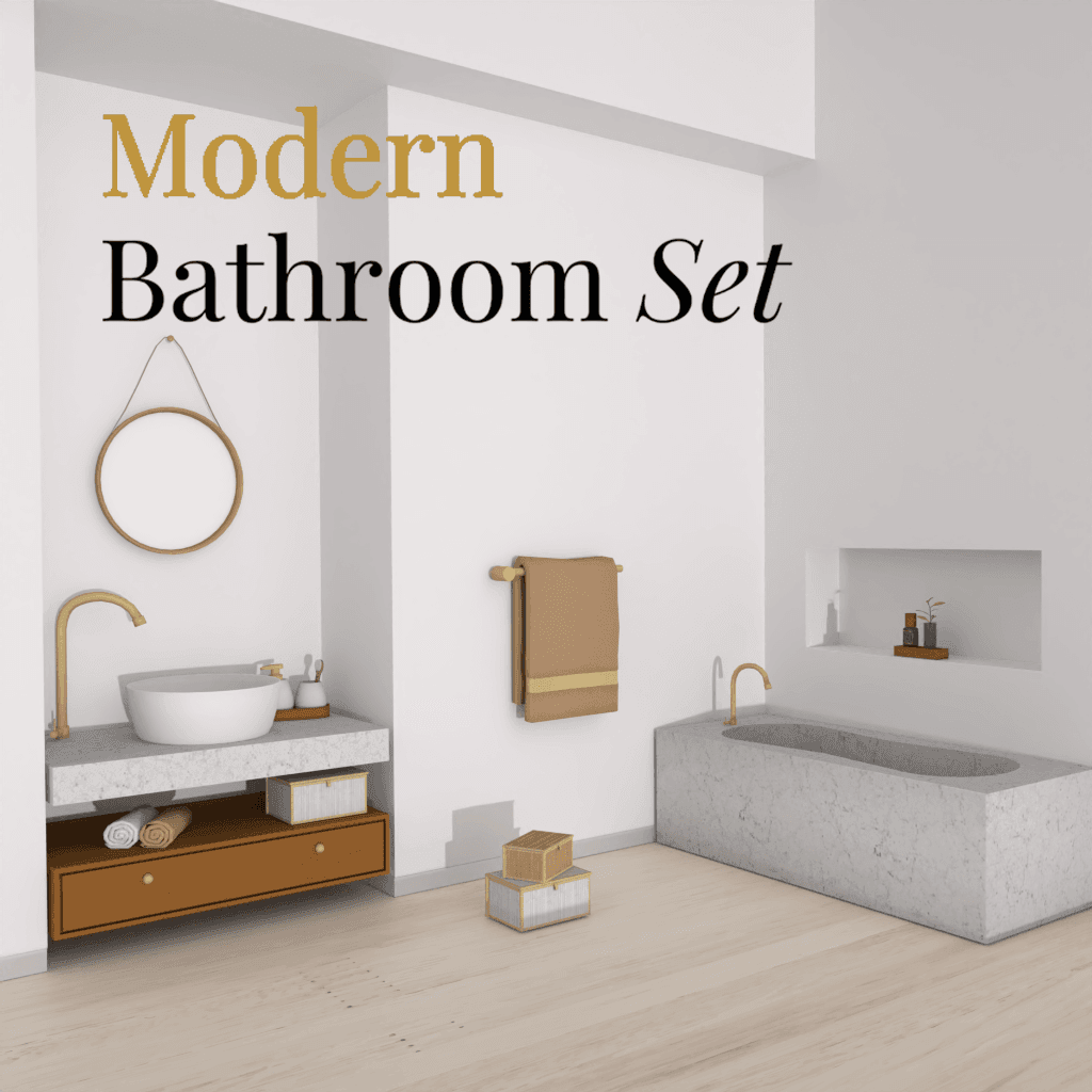 Галерея мода Набор для ванной Modern Bathroom set #2